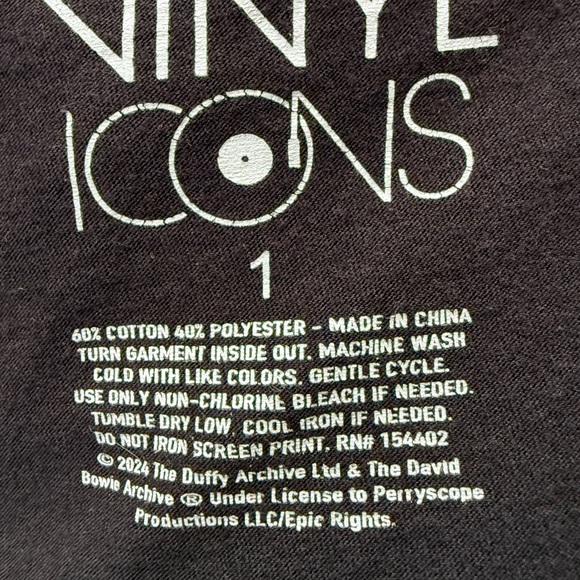 The Vinyl Icons David Bowie Ziggy Stardust One Shoulder Tee, Plus Size 1X - Picture 8 of 8